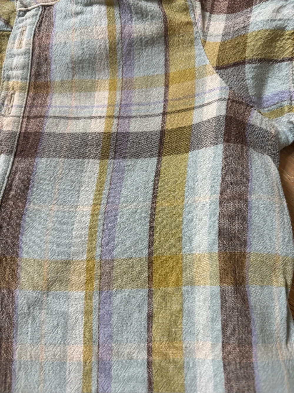 Bonpoint Plaid Short-Sleeve Henley shirt boys 2